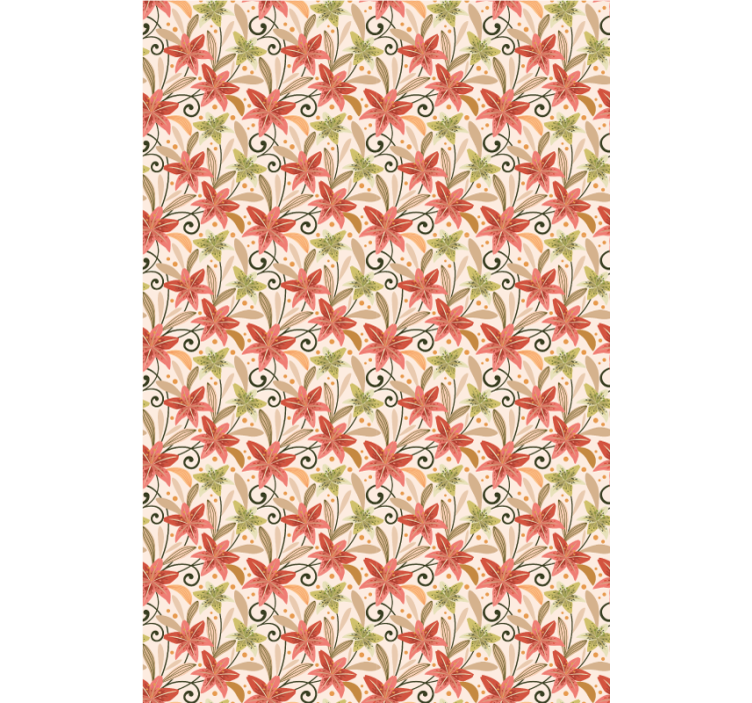 Floral roller blind in bright flower design - TenStickers