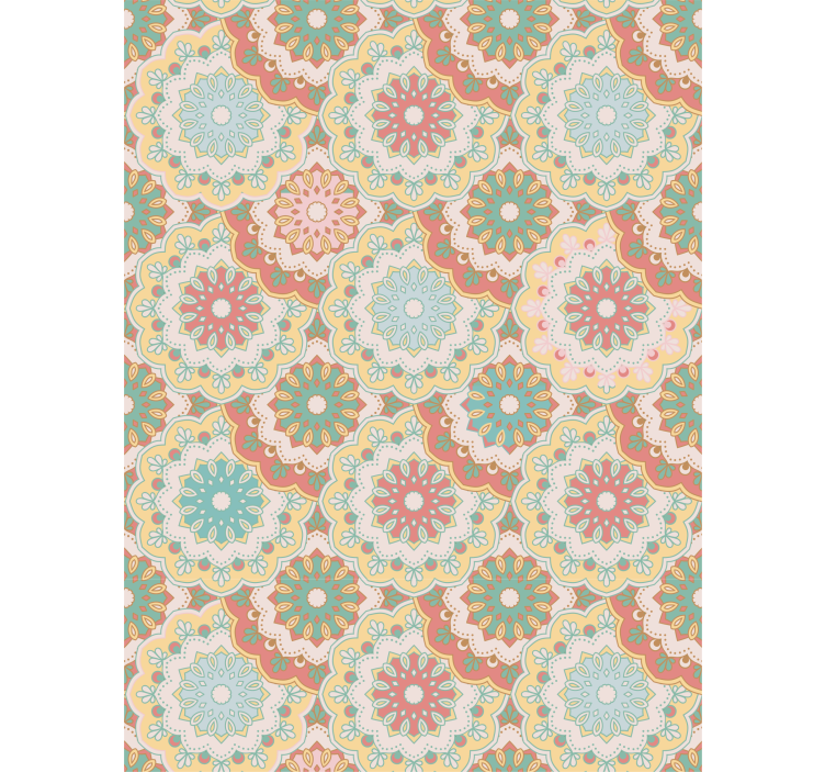 Floral roller blind with detailed floral designs - TenStickers