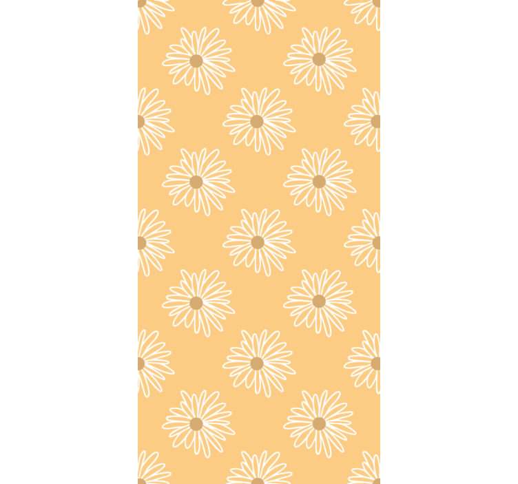 Yellow daisy design floral roller blind - TenStickers