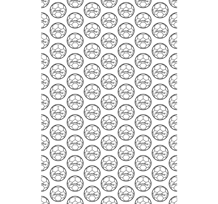 Handball black and white pattern blind sports - TenStickers