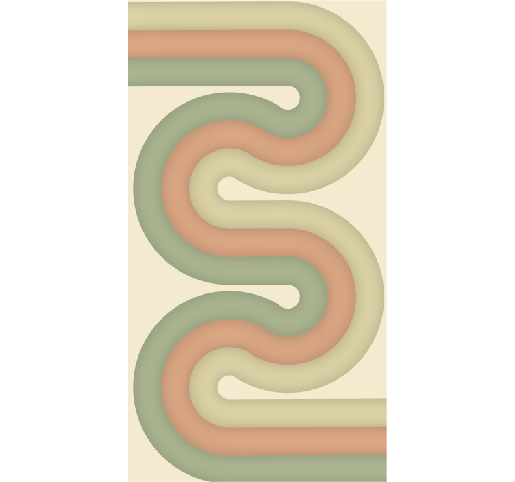 Curved line pattern living room blind - TenStickers