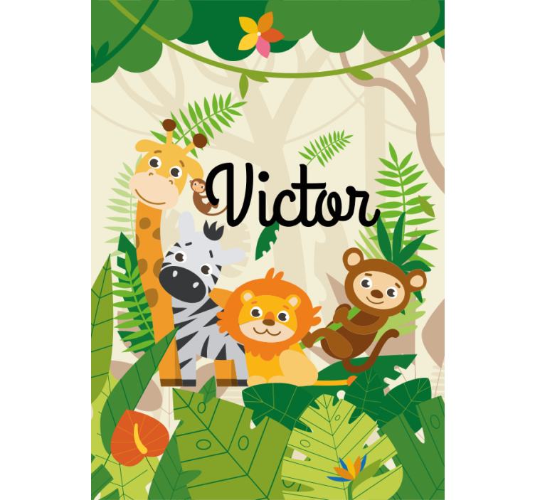 custom jungle animals Childrens blind - TenStickers