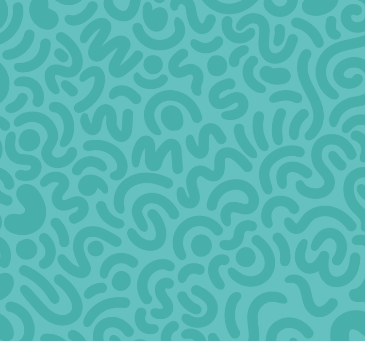 abstract doodles Turquoise blind - TenStickers