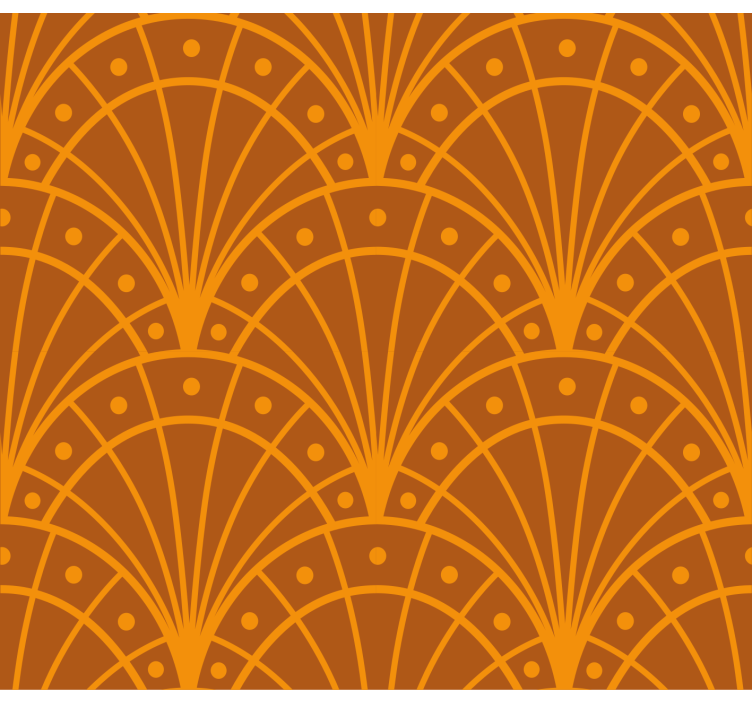 elegant orange artdeco Living room blind - TenStickers