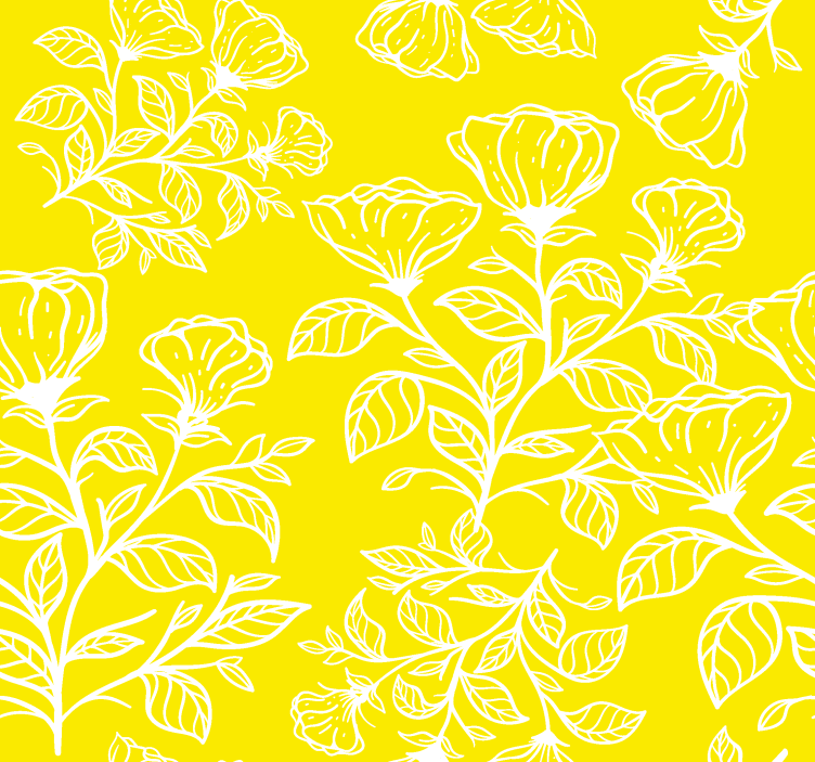 flowers pattern Yellow blind - TenStickers