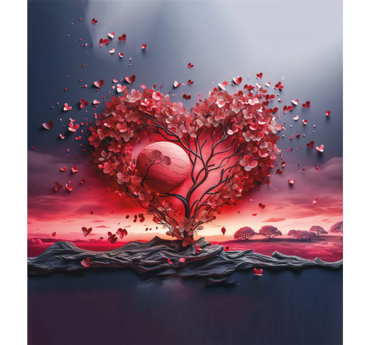 heart tree Romantic blind - TenStickers