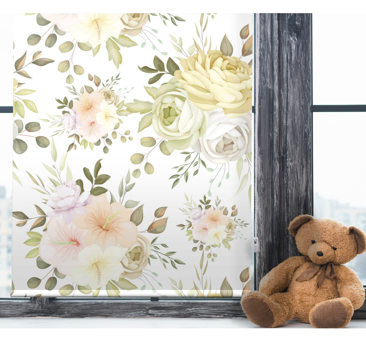 Beautiful floral seamless pattern Flower blind - TenStickers