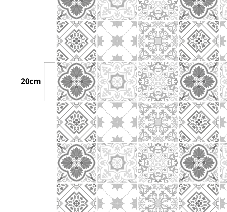 Geometric Pattern Tiles fun blind - TenStickers