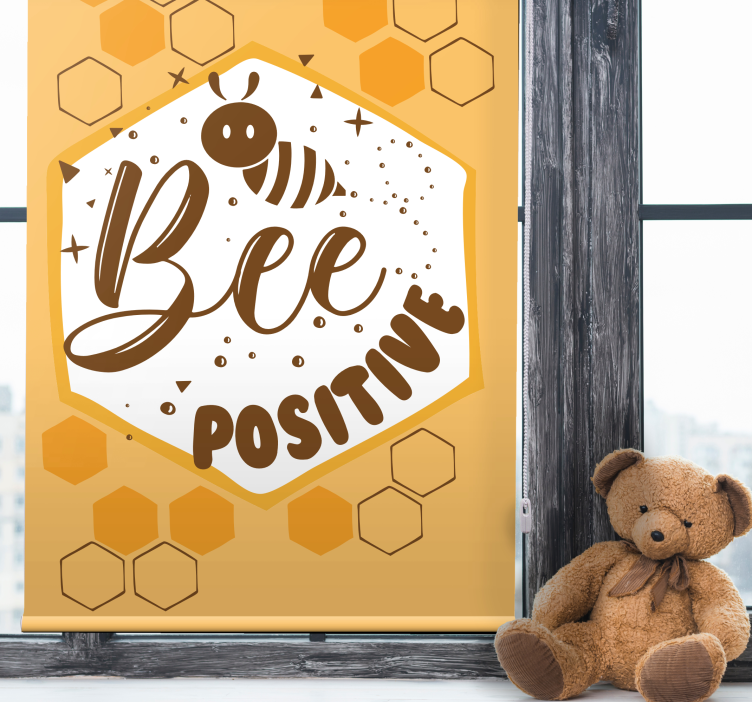 Bee positive message text blind - TenStickers