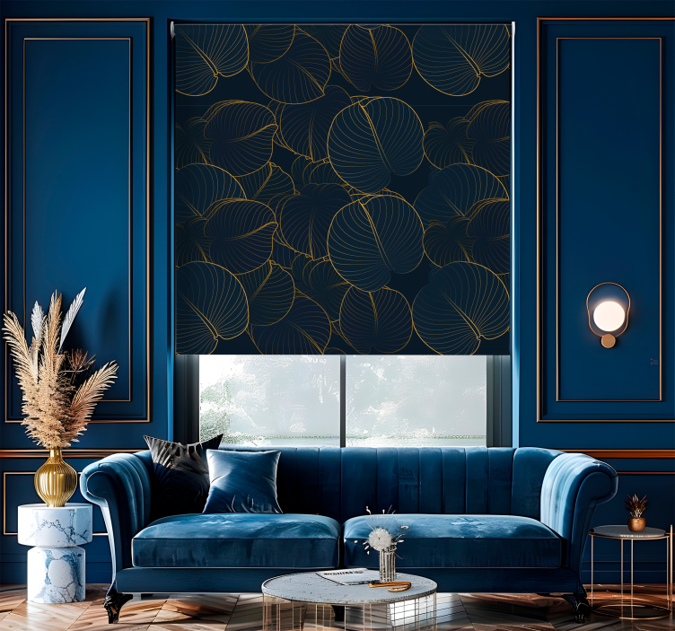 Big leaves pattern Elegant blind - TenStickers