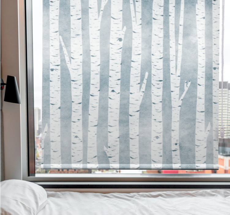 Birch tree nordic style Corridor blind - TenStickers
