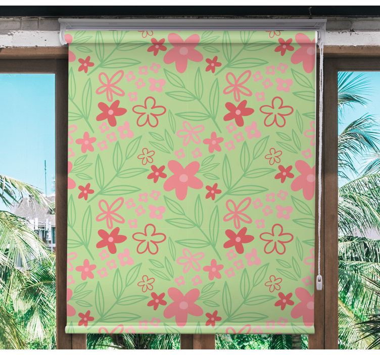 Charming Floral Theme blind flowers and plants - TenStickers