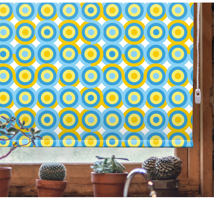 Circular pattern in blue blind - TenStickers