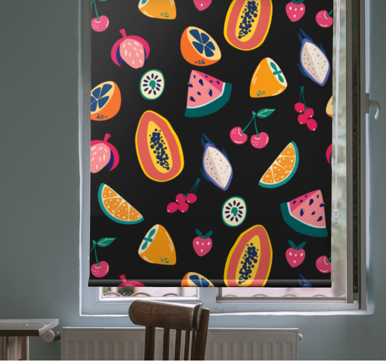 Colorful tropical motif blind fruit and vegetables - TenStickers