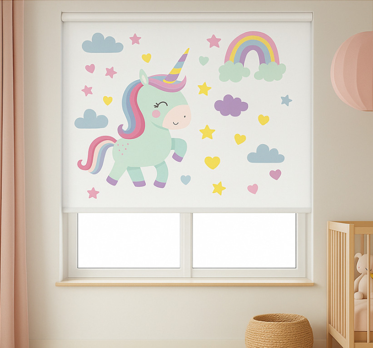 Colorful unicorn design blind children - TenStickers