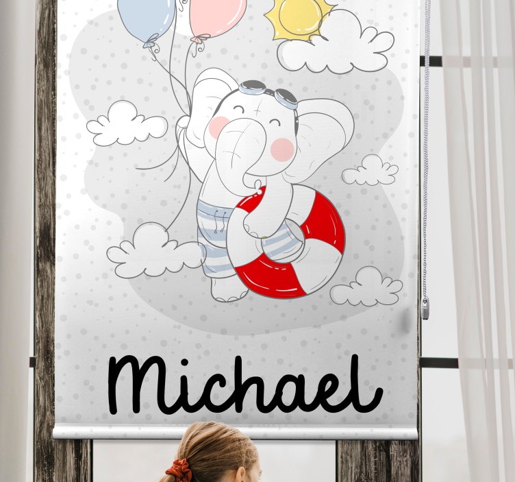 Customizable Elephant customised roller blind - TenStickers