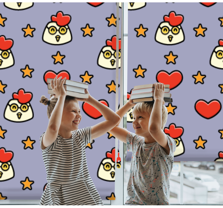 Starry chicken pattern animals blind - TenStickers