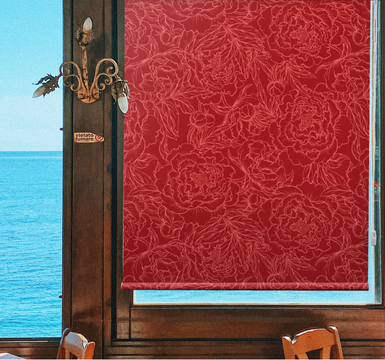 Elegant Floral Compositions floral roller blind - TenStickers