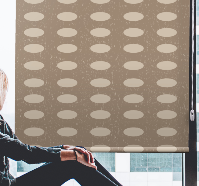 Eloquent Oval Patterns pattern roller blind - TenStickers