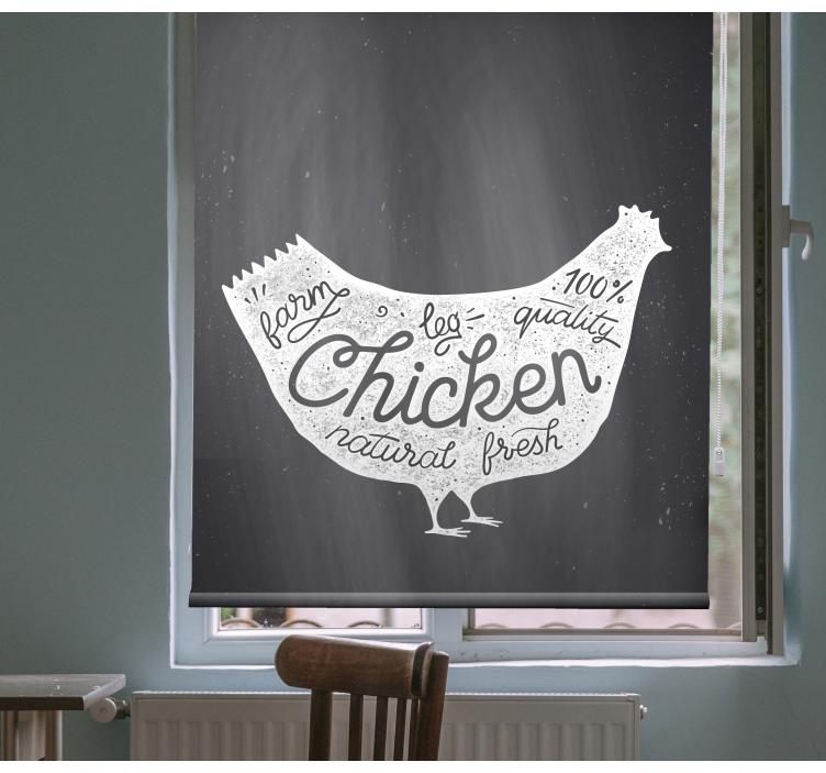 Farm fresh chicken blind kitchen - TenStickers