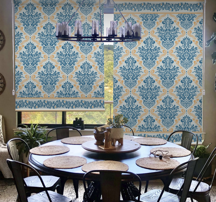 Floral baroque pattern elegant blind - TenStickers