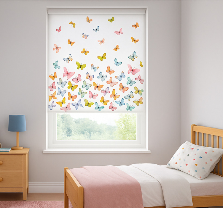 Flying colorful butterflies blind children - TenStickers