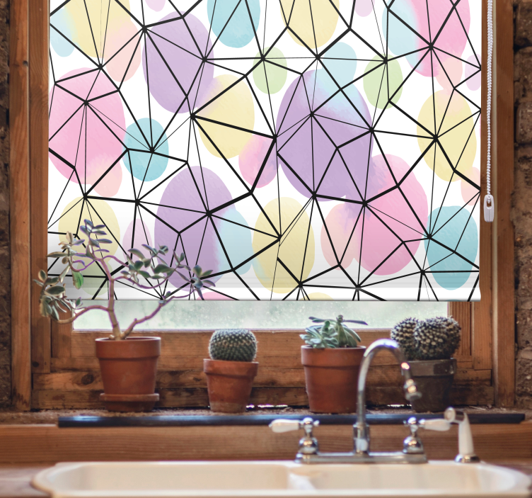 Geometric pastel shapes blind original - TenStickers