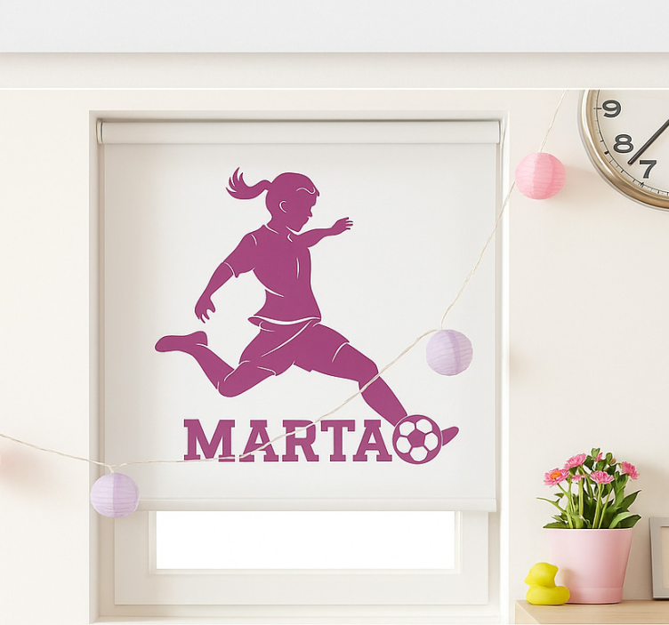 Girl football player blind children - TenStickers