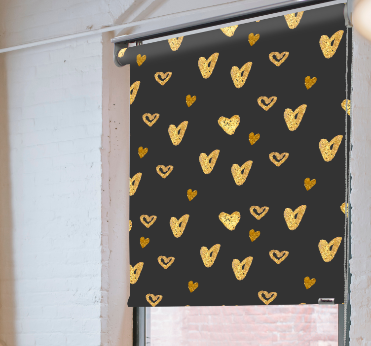 Golden Heart Pattern love blind - TenStickers