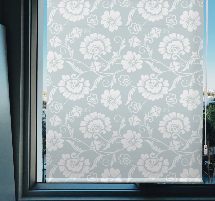 "Granny chic" floral print flower blind - TenStickers