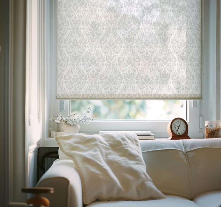 grunge damask White blind - TenStickers