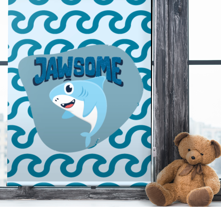 Baby shark with name blind children - TenStickers
