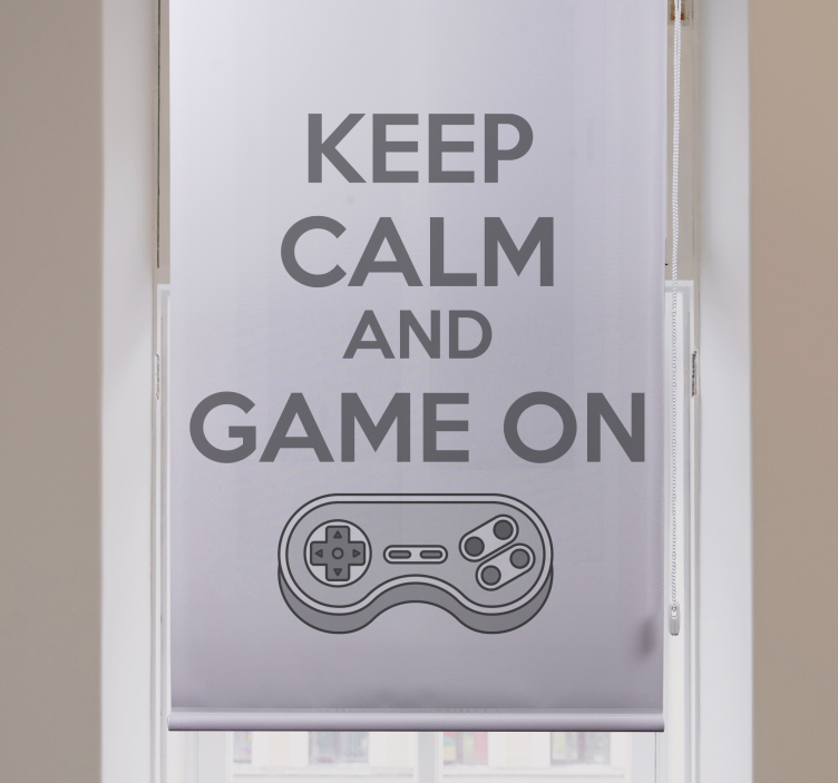 Keep calm and game on Geek blind - TenStickers