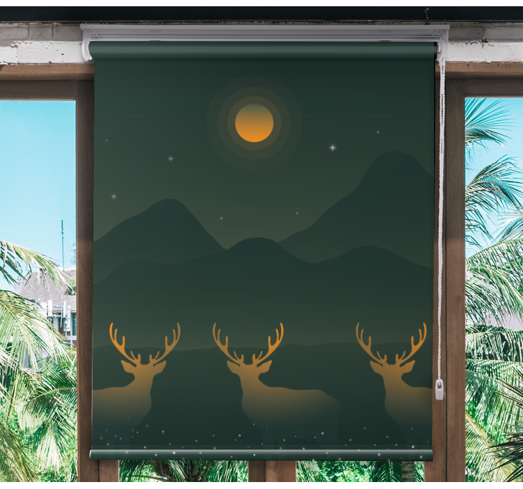 Majestic Deer Silhouettes animals blind - TenStickers