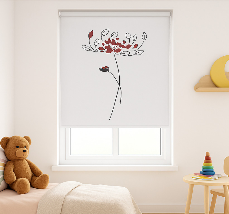 Minimalist botanical sketch blind children - TenStickers