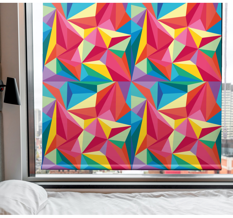 Multicolor geometric image Blind painting - TenStickers