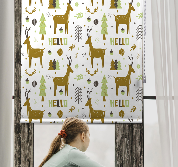 Nordic Forest Greeting animals blind - TenStickers