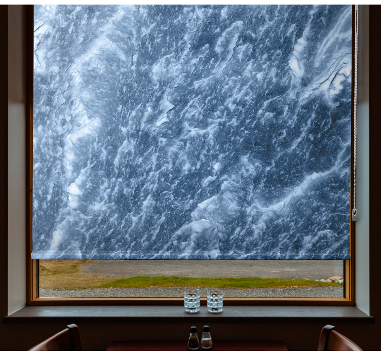 Pattern roller blind in marble-inspired design - TenStickers