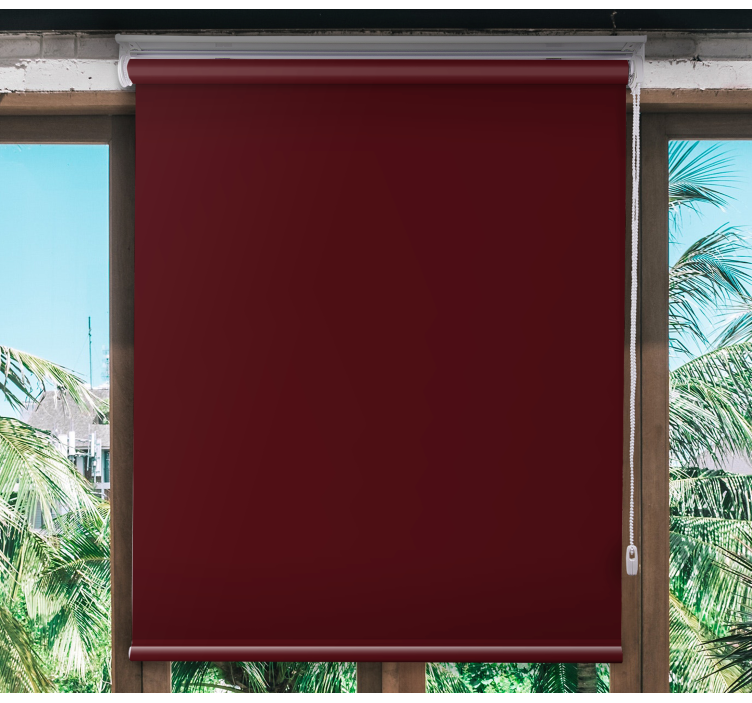 Rich Burgundy Shade blackout roller blind - TenStickers
