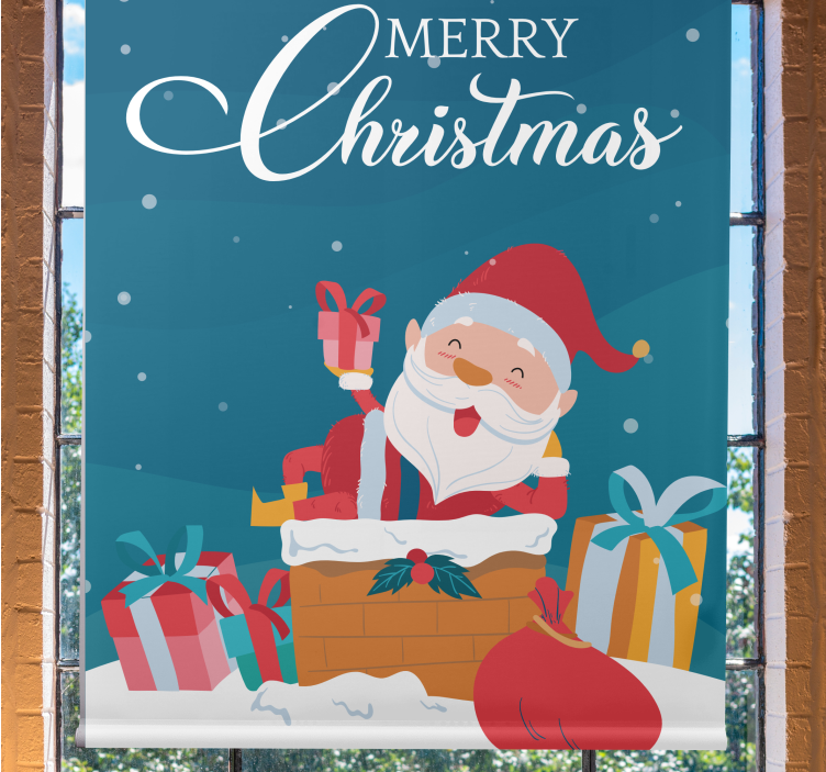 Santa Claus surrounded blind original - TenStickers
