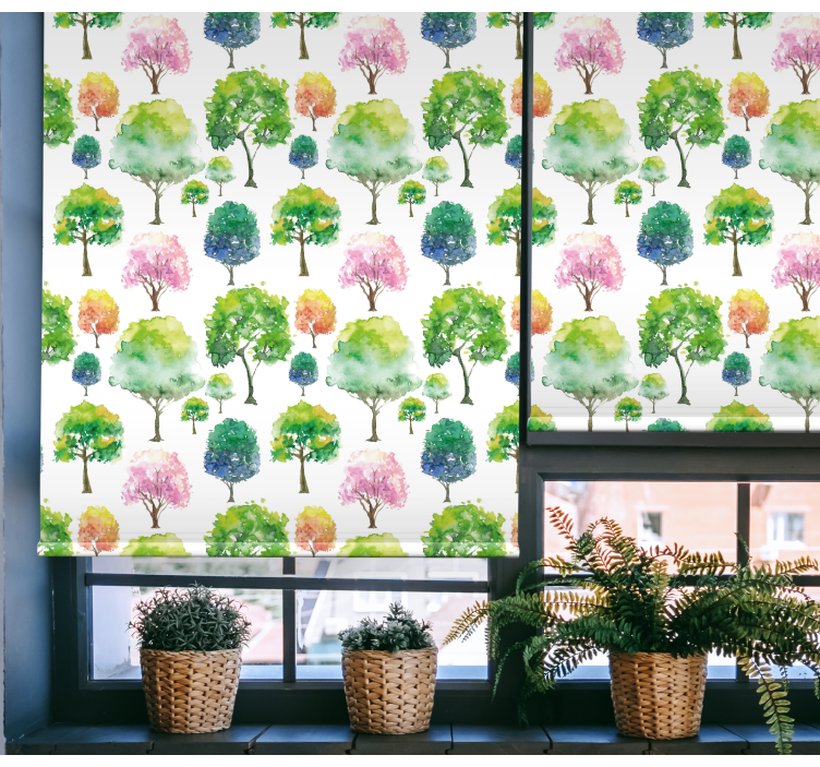 Seasonal pattern tree blind - TenStickers