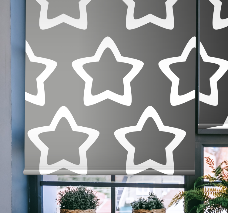 Grey star pattern modern blind - TenStickers