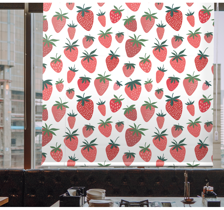 Strawberry pattern design blind fruit and vegetables - TenStickers