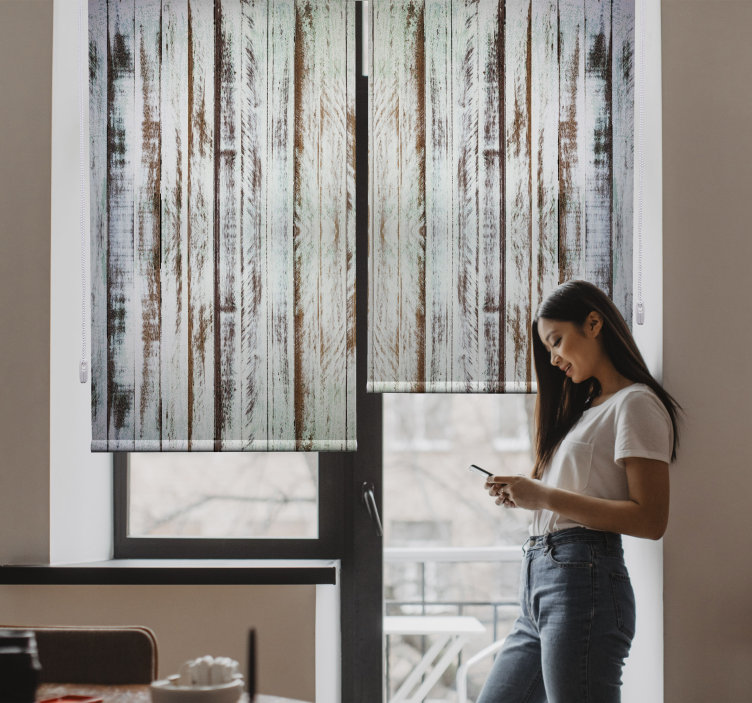 Stripping wood texture and pattern blind - TenStickers