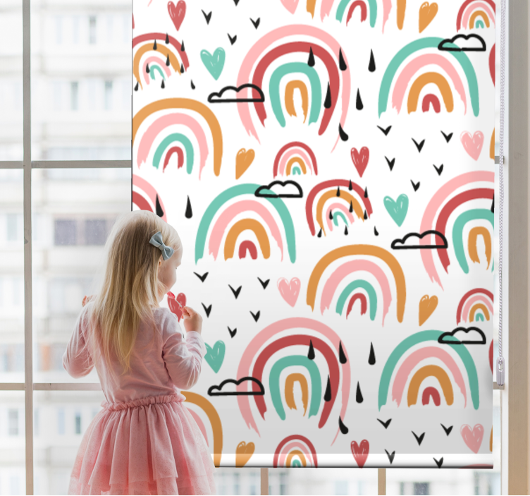 Vibrant rainbow motif blind children - TenStickers