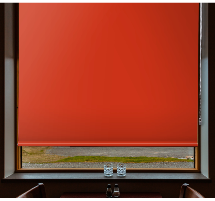 Vibrant Red Shade blackout roller blind - TenStickers