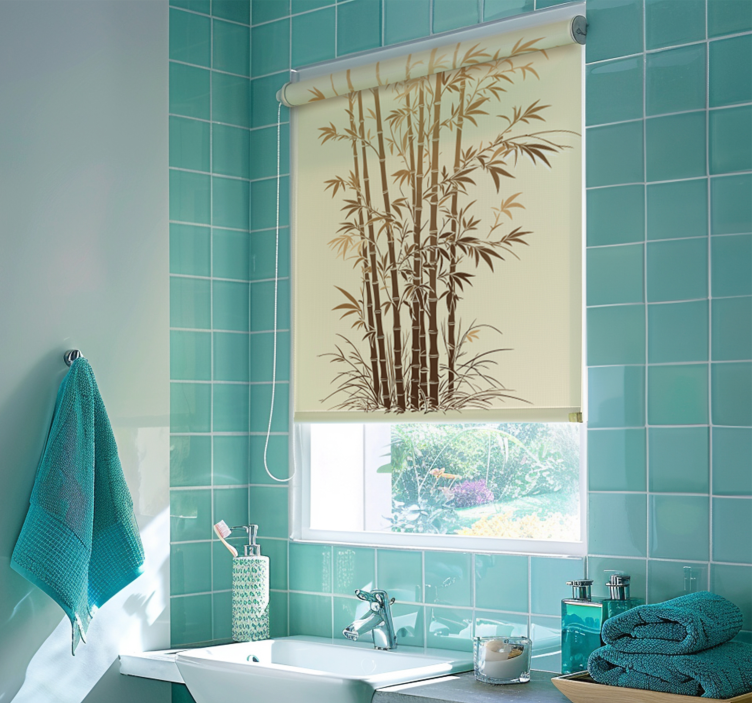 Zen bamboos bathroom blind - TenStickers