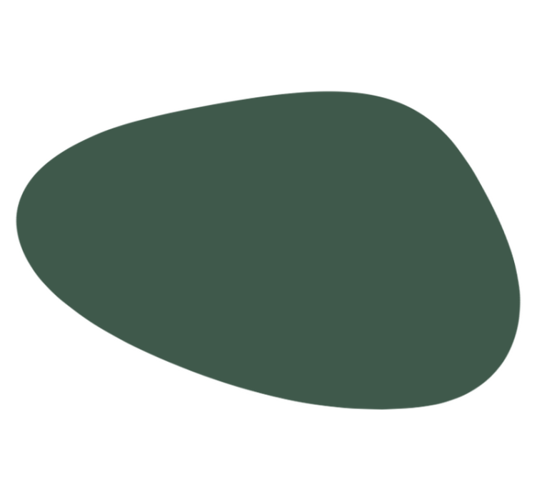 irregular oval green placemats - TenStickers