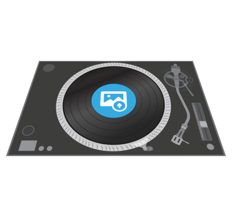 Vinyl disk customisable photo original placemat - TenStickers