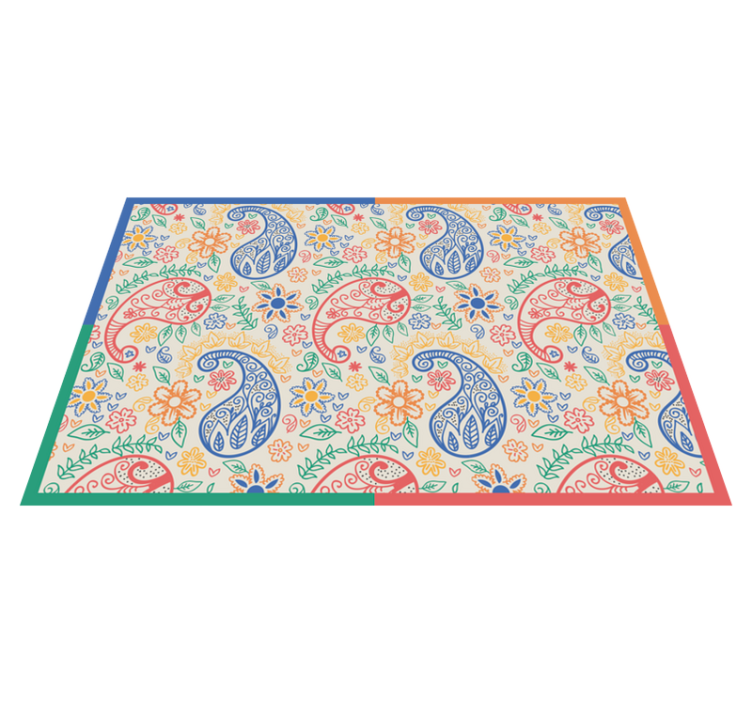 Colorful paisley print placemats - TenStickers